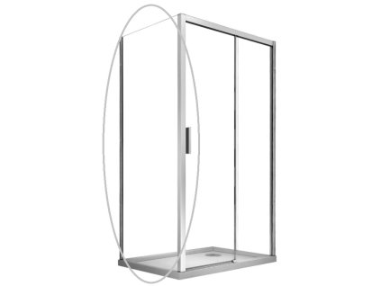 Besco Actis pevná bočná časť, chróm Veľkosť sprchových dverí: 80 cm, PA-80