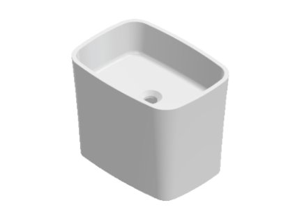 Vayer Volans High White 45 umývadlo na dosku, liaty mramor, VAY-VOW