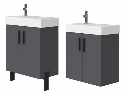 Lavedo Manhy Grey 65 kúpeľňová skrinka s umývadlom, MH-65G