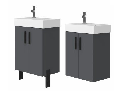 Lavedo Manhy Grey 55 kúpeľňová skrinka s umývadlom, MH-55G