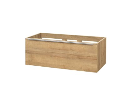 Mereo Mailo, kúpeľňová skrinka 101 cm, dub Riviera, chróm madlo CN527S