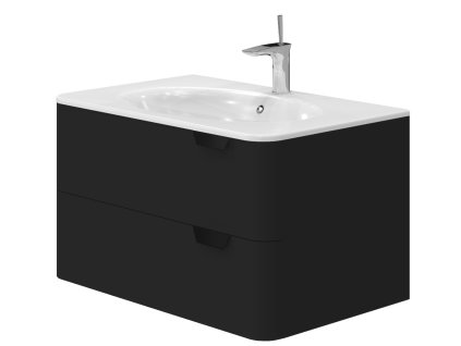 Lavedo Velluto Black 80 kúpeľňová skrinka s umývadlom, VLT-80_BL