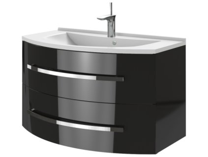 Lavedo Vanessa Black 90 kúpeľňová skrinka s umývadlom, VN-90_BL