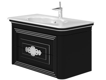 Lavedo Treviso Black 100 kúpeľňová skrinka s umývadlom, T-100_BLACK