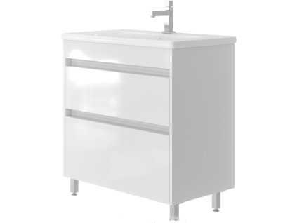 Lavedo Luton I. 80 Biela kúpeľňová skrinka s umývadlom, LUISK80
