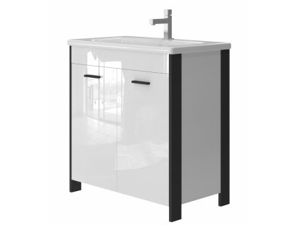 Lavedo Broadway Black 80 kúpeľňová skrinka s umývadlom, BRB-80