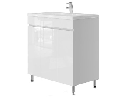 Kúpeľňová skrinka Lavedo Aries 80 s umývadlom a košom na bielizeň, ARS-80SU