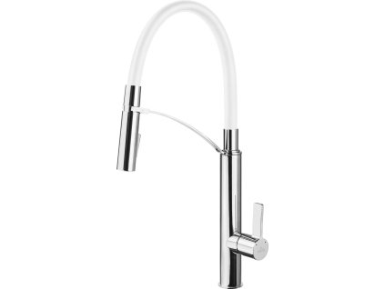 Aplomo Gerbera umývadlová batéria s variabilnou pákou a sprchou, biely chróm, BGB_W720