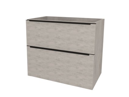 Mereo Mailo, kúpeľňová skrinka 61 cm, čierne madlo, Multidecor, Chromix strieborný CN590SBACST