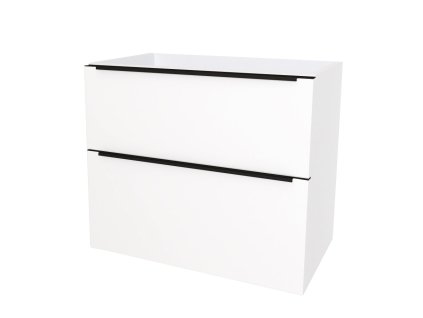 Mereo Mailo, kúpeľňová skrinka 61 cm, čierne madlo, Multidecor, Biela Arctic CN590SBBIAA