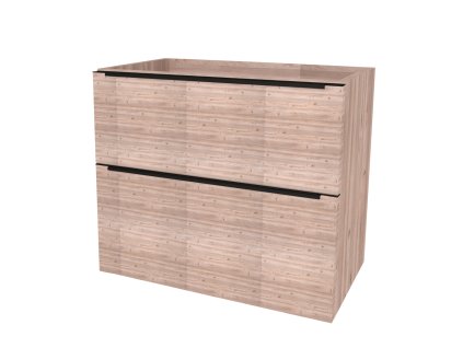 Mereo Mailo, kúpeľňová skrinka 61 cm, čierne madlo, Multidecor, Dub Nelson CN590SBDNLS