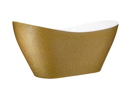 Voľne stojaca vaňa Besco Viya Glam 160x70, liaty mramor, WMD-160-VZ