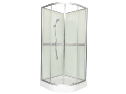 Kerra Classic biely sprchový box s batériou Veľkosť rohu: 90x90cm, 1695_90X