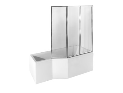 Trojdielna vaňová zástena Besco Ambition Premium, PAP-3S