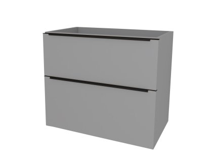 Mereo Mailo, kúpeľňová skrinka 101 cm, čierne madlo, Multidecor, Šedá supermat CN592SBSEDA