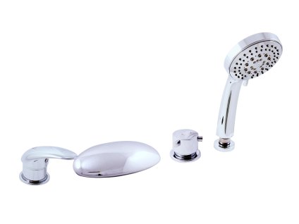 DUNAJ - 4-otvorová vaňová batéria, vodopád, chróm D470.0P, RAV Slezák