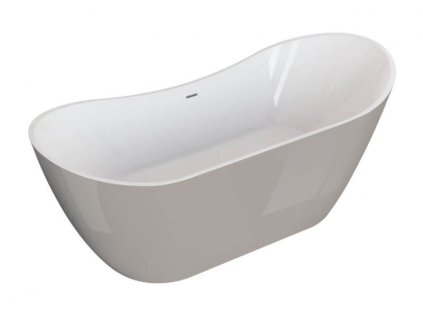 Polimat Abi voľne stojaca akrylátová vaňa 180x80, biely popol, 00403