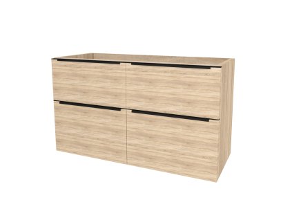 Mereo Mailo, kúpeľňová skrinka 121 cm, čierne madlo, Multidecor, Dub Bardolino CN593SBDBAR