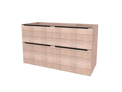 Mereo Mailo, kúpeľňová skrinka 121 cm, čierne madlo, Multidecor, Dub Nelson CN593SBDNLS