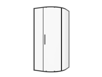 Sprchový kút Kerra Solid 100x80, čierny, SOLIDRPABV2B