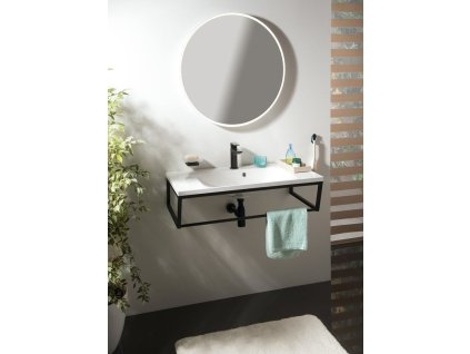 Sapho Kúpeľňový set SKA konzola 90, čierna mat KSET-024