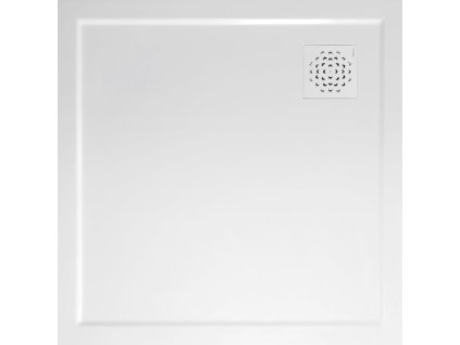 Gelco XENA sprchová vanička z liateho mramoru, štvorec 90x90cm, biela HX009