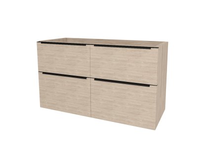 Mereo Mailo, kúpeľňová skrinka 121 cm, čierne madlo, Multidecor, Light Rock Hickory CN593SBLRH1