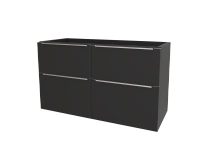 Mereo Mailo, kúpeľňová skrinka 121 cm, chróm madlo, Multidecor, Čierna Supermat CN593SCIPM