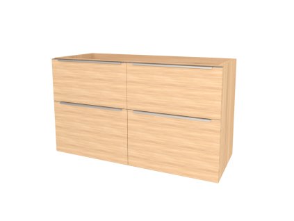 Mereo Mailo, kúpeľňová skrinka 121 cm, chróm madlo, Multidecor, Dub Sand Barbera CN593SDSB1