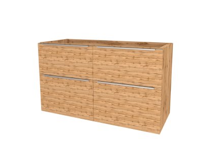 Mereo Mailo, kúpeľňová skrinka 121 cm, chróm madlo, Multidecor, Dub Wotan CN593SDWOT