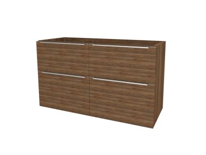 Mereo Mailo, kúpeľňová skrinka 121 cm, chróm madlo, Multidecor, Orech Pacifik tabákový CN593SOPT2