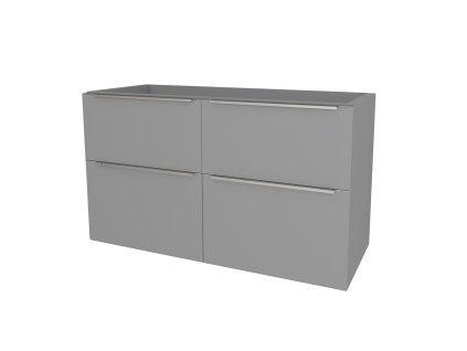 Mereo Mailo, kúpeľňová skrinka 121 cm, chróm madlo, Multidecor, Šedá supermat CN593SSEDA