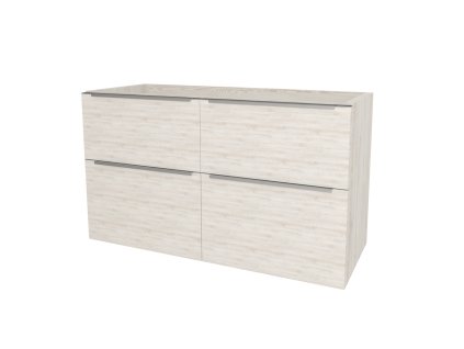 Mereo Mailo, kúpeľňová skrinka 121 cm, chróm madlo, Multidecor, White Loft Pine CN593SWLP1