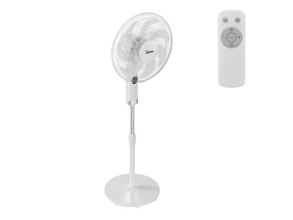 MIDEA Stojanový ventilátor, 5 lopatiek, biely, M-FS40-23MR