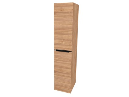 Mereo Mailo, kúpeľňová skrinka vysoká 170 cm, čierne madlo, Multidecor, Light Select Walnut CN594LPBLSW1