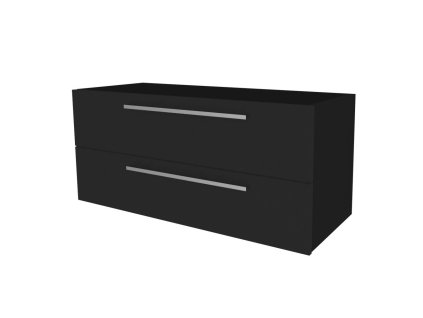 Mereo Bino, kúpeľňová skrinka 121 cm, Multidecor, Čierna Supermat CN693SCIPM