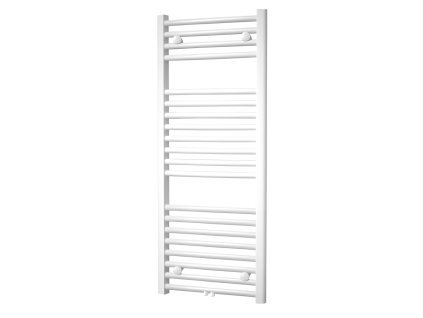 Mereo Vykurovací rebrík, rovný, 600x1330 mm, biely, stredové pripojenie MT12S