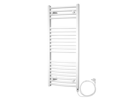 Mereo Vykurovací rebrík oblý 450x1330 mm, biely, elektrický MT32E