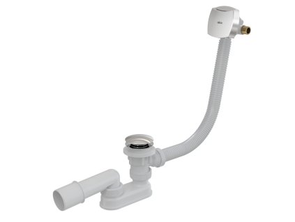 ALCA Vaňový sifón CLICK/CLACK s prepadom, chróm A508CKM