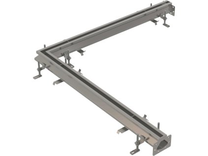 ALCA Priemyselný štrbinový žľab rohový 1 m, nerezová oceľ AISI 304 APR7-0211-20R