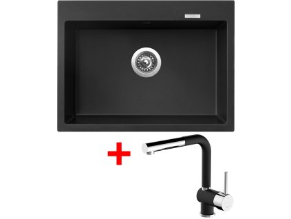 Sinks MAXIMO 680 Pureblack + Mix 3 P GR N6 G10026