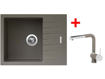 Sinks PERFECTO 650 Truffle + Mix 3 P GR G11254