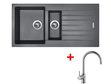 Sinks PERFECTO 1000.1 Titanium + Vitalia G16272