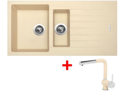 Sinks PERFECTO 1000.1 Sahara + Mix 3 P GR G16450