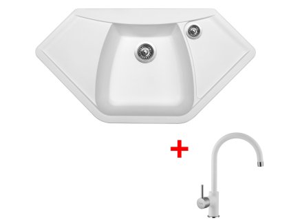 Sinks NAIKY 980 Milk + Vitalia GR G17528