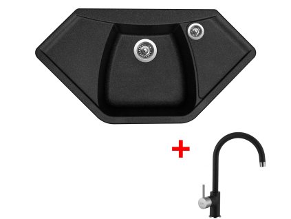 Sinks NAIKY 980 Granblack + Vitalia GR G17530