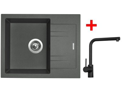 Sinks LINEA 600 Titanium + Elka black matt G1972