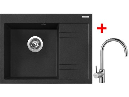 Sinks RIM 650 L Granblack + Vitalia G2230