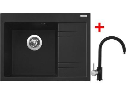 Sinks RIM 650 L Metalblack + Vitalia GR G2474