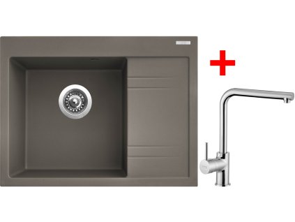 Sinks RIM 650 L Truffle + Elka G2654